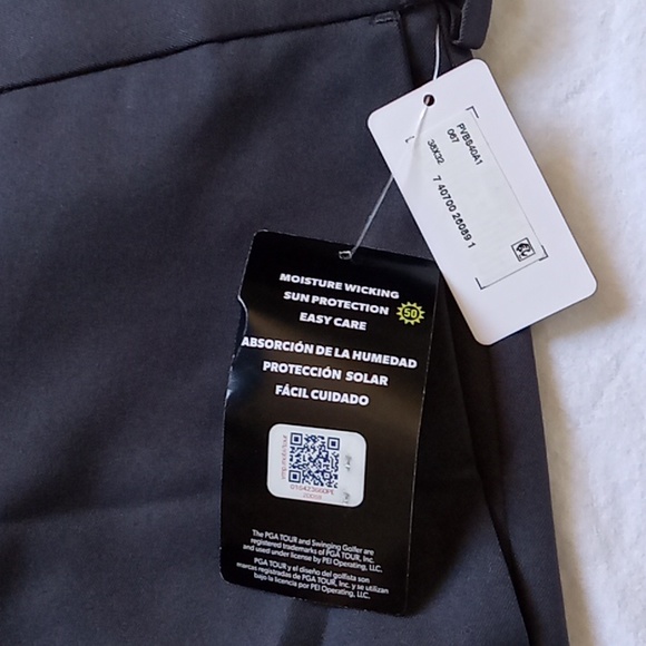 PGA TOUR Asphalt Men's Golf Pants Flat Front Gray Size 38×32 - Picture 3 of 11